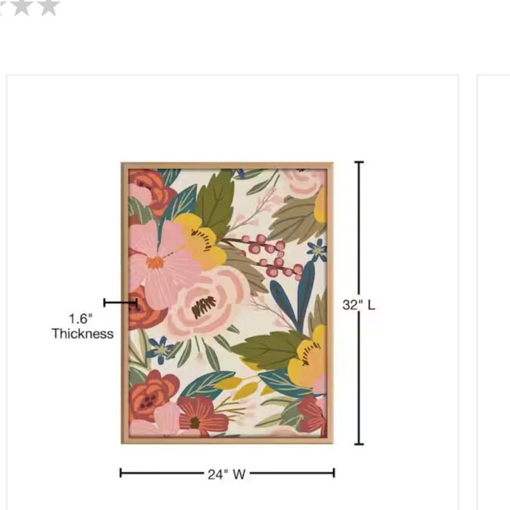 24” x 32” art from Home Depot